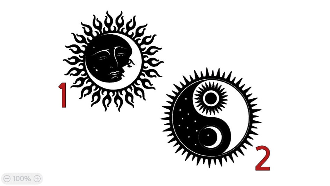 Sun and Moon Vinyl Decal, Yin Yang, Astrology Car Sticker - Etsy