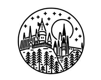 Wizard School Sticker, Waterproof, Water Bottle, Magic, Wand, Wizard, Always,