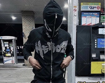 Zip up Hoodie Y2k - Etsy