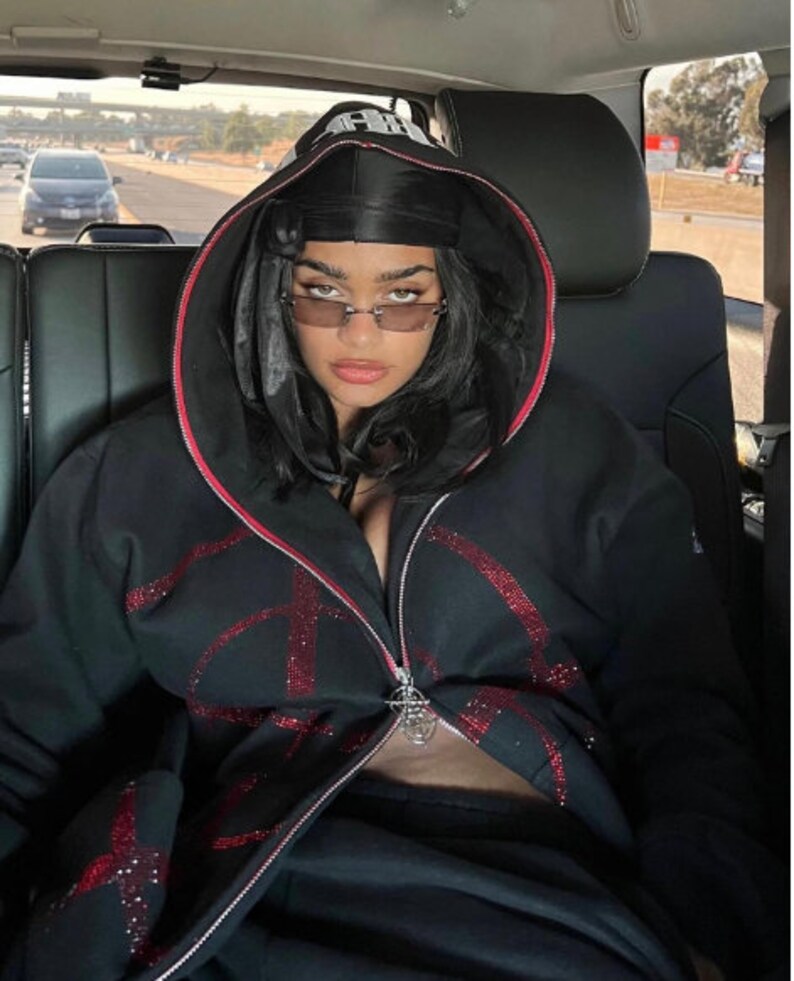 Loose Oversized Full Zip up Hoodie Etsy