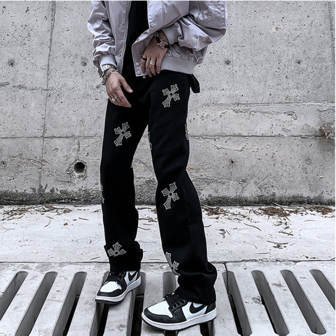 printed jeans mens