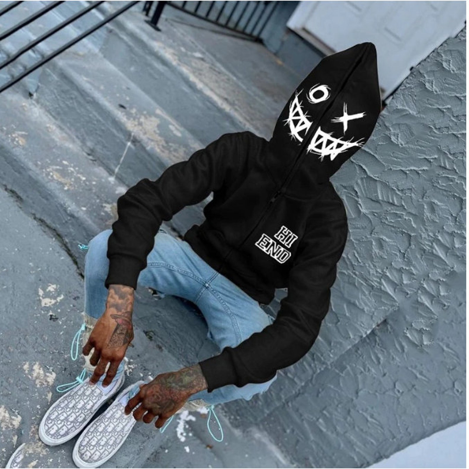 Y2K Full Zip up Hoodie Etsy