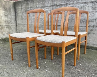 Set of four midcentury teak chairs, vintage, Stuhl, Ekström for Johansson