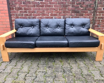 Bonanza Sofa von Esko Pajamies für Asko, vintage, mid-century, Eiche, Oak