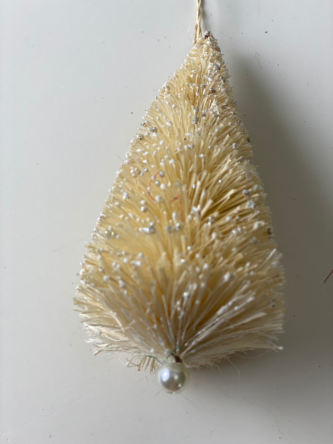 Abaca Christmas Tree Design Hanging Ornament Natural Etsy