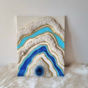 Wall Decor, Resin Wall Art, Crystal Geode Decor, Resin Geode Art
