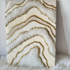 Wall Decor, Resin Wall Art, Crystal Geode Decor, Resin Geode Art