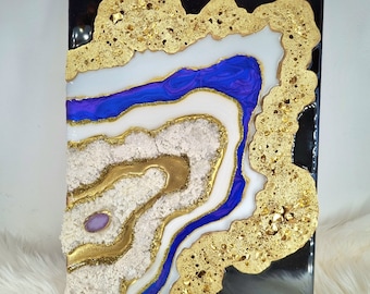 Wall Decor Agate, Geode Wall Decor,Resin Geode Wall Art, Crystal Geode Decor