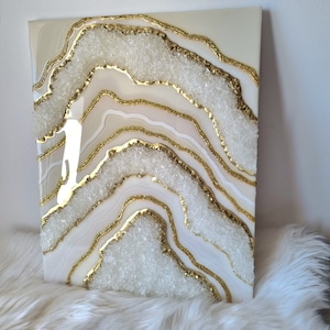 Wall Decor, Resin Wall Art, Crystal Geode Decor, Resin Geode Art