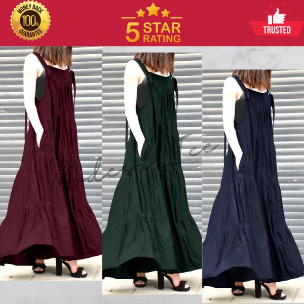 Large Maxi Women Sundress Flare Ruffle A Cut Crinkle Dress Abaya Muslim Fashionable Small to Plus Size Long Casual Dress