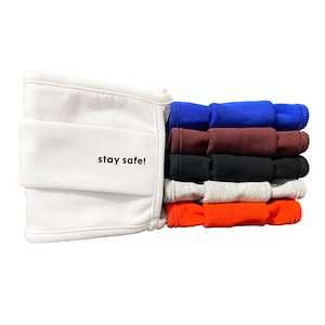 Unisex Face Mask, Washable & Reusable Face Mask, Double Layered Cloth Face Covering, 100% Organic Cotton Mask - White