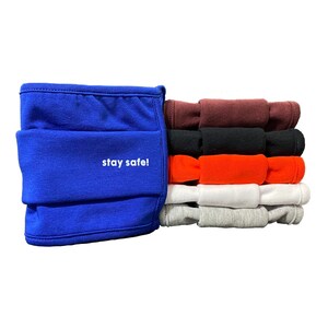 Unisex Face Mask, Washable & Reusable Face Mask, Double Layered Cloth Face Covering, 100% Organic Cotton Mask - Blue