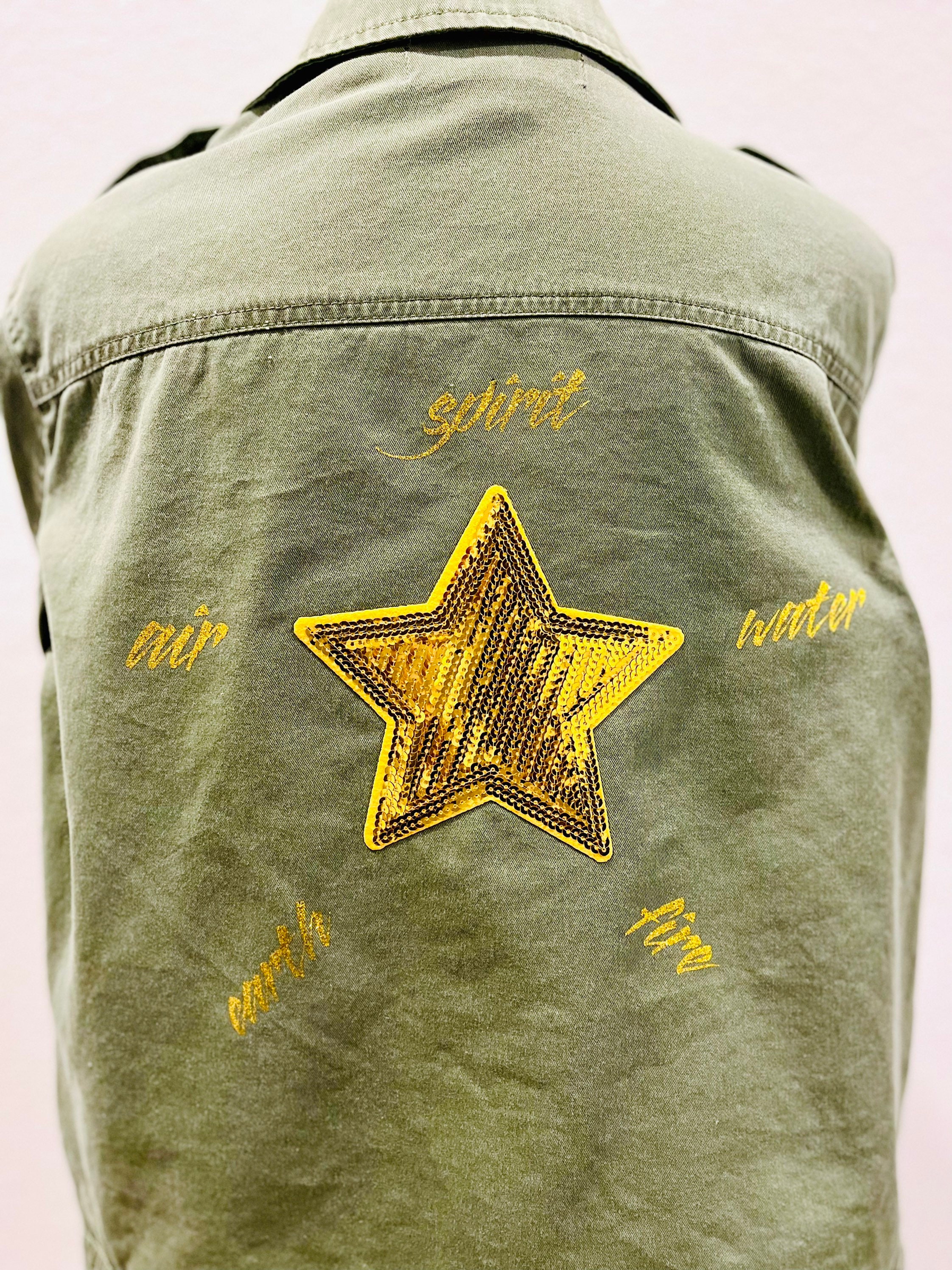Gold Star Spiritual Utility Jacket Army Green Cotton 5 - Etsy
