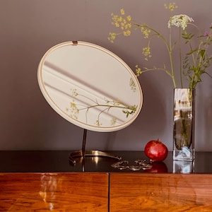 Large vanity mirror table mirror 50s 60s Vereinigte Werkstätten Munich