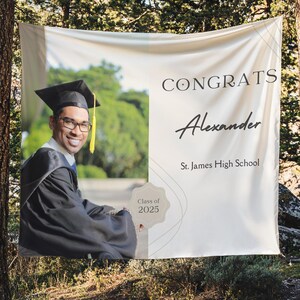 Graduation Banner Class of 2025 Graduation Backdrop Graduation Decorations Name Banner Grad Party Sign Congrats Grad Sign Grad Gift