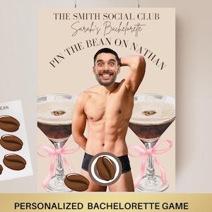Espresso Martini Bachelorette Party Game Template martini social club personalized decor sign Martini Bach Editable Games Groom Face Decor