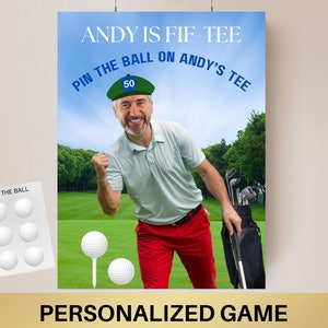 Fif-Tee Birthday Game Golf 50th Birthday Party Decor Golfing 50th Party Decor Sports Birthday Supplies Man Happy 50th Golf Themed Fiftieth