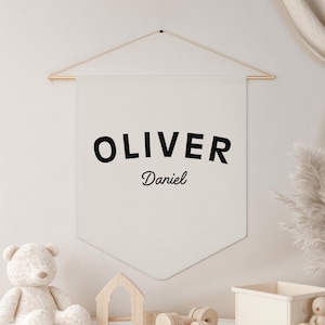Custom Name Pennant Custom Pennant Personalized Name Wall Banner Kids Nursery Decor Baby Room Decor Boyhood Pennant Custom Name Flag