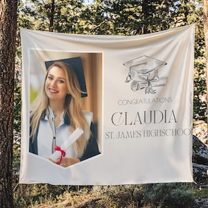 Graduation Banner Class of 2025 Graduation Backdrop Graduation Decorations Name Banner Grad Party Sign Congrats Grad Sign Grad Gift