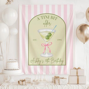 Tini Bit ältere Geburtstagsbanner Dirty Martini Party Backdrop Dirty 30 Dekoration Dirty Thirty Personalisierte Party Decor Coquette Martini