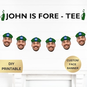 Custom Fore-Tee Banner Golf Hole Garland Golf 40th Birthday Party Decor Golfing 40th Party Decor Man Happy 40th Golf Themed Party Supplies