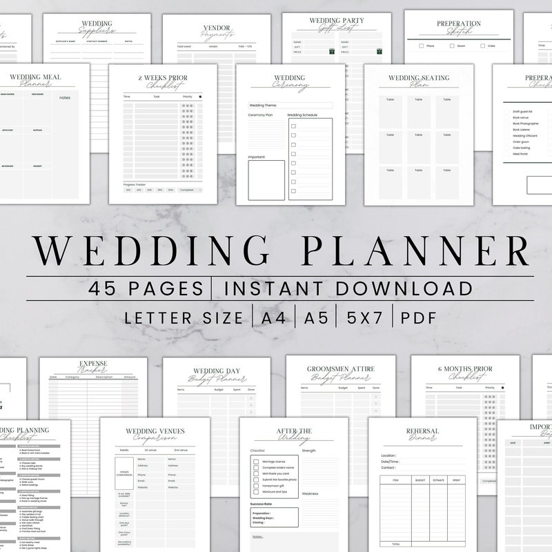 Wedding Printables - Etsy