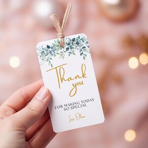 Eucalyptus Bridal Shower Tag Thank You Tag Editable Favor Tag Greenery Thank You Tag Botanical Theme Wedding Party Supplies Digital Download
