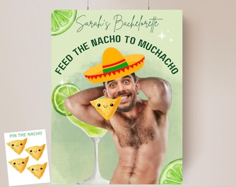 Margs and Matrimony Bachelorette Party Game Pin the Nacho on the Muchacho Margaritas and Matrimony Bachelorette Decor mexico bachelorette
