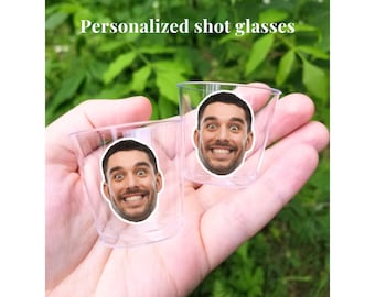 Plastic Shot Glasses Personalized bachelorette decorations bach party favors custom shot glasses groom photo shot glass Birthday decor