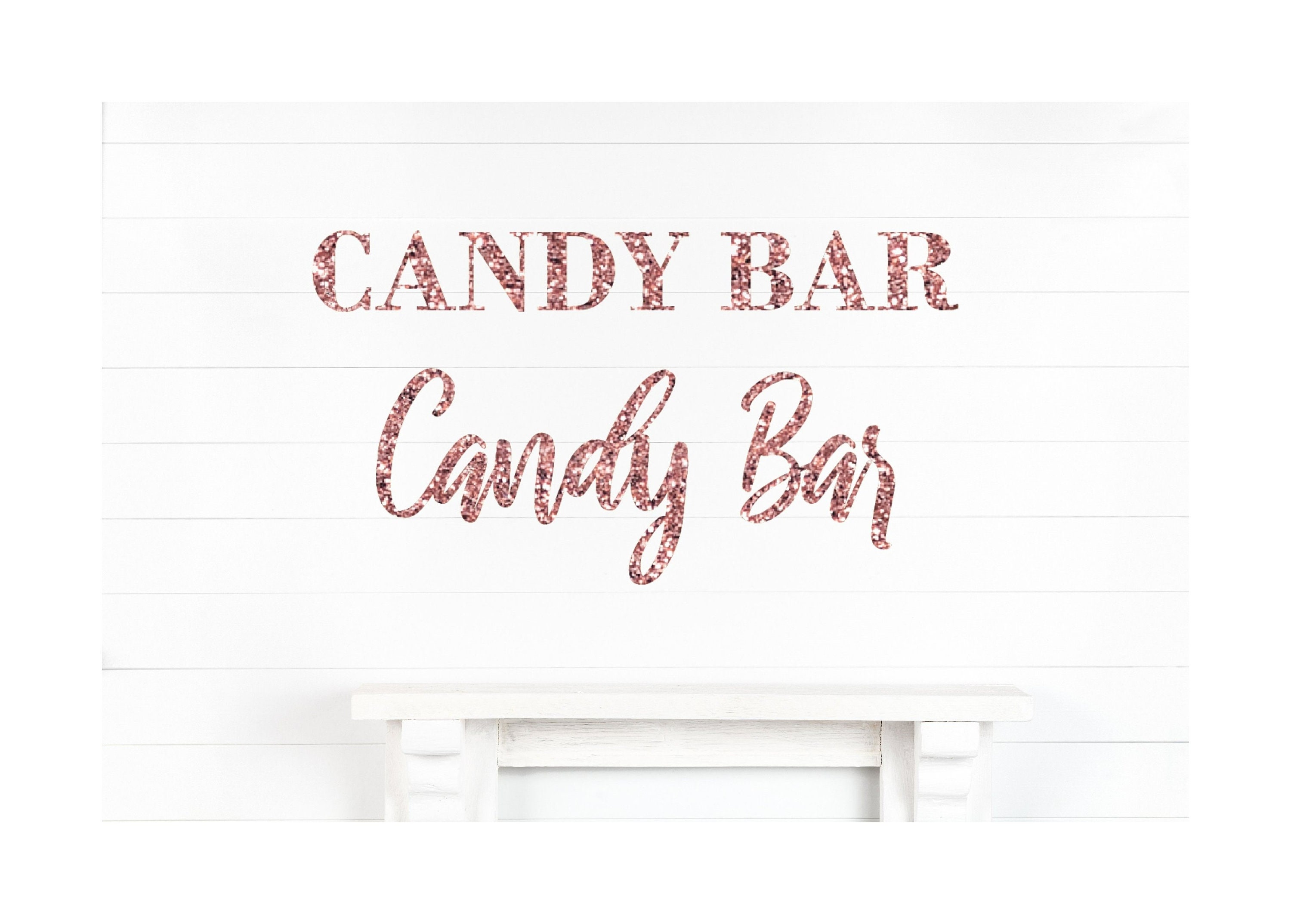 Candy bar garland, candy bar, candy bar decoration, glitter candy bar,  candy bar bunting, candy bar banner, candy bar sign