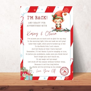 Editable Elf Arrival Letter Christmas Elf Welcome Letter Festive Season Celebration Letter Printable Template Elf Return letter Elf Kit