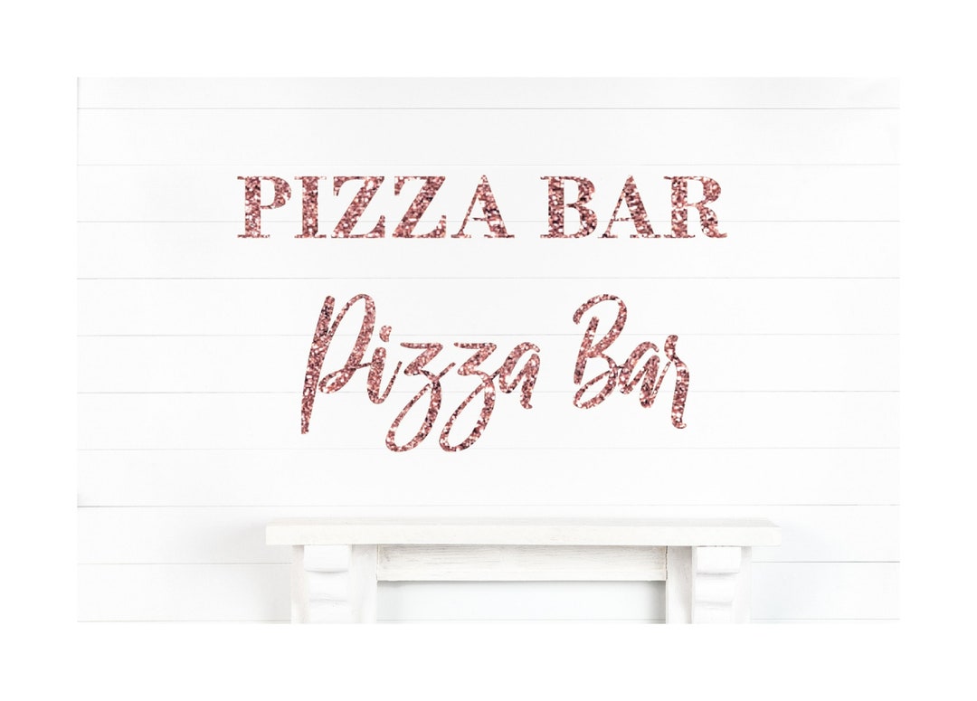 Pizza Bar Banner Pizza Bar Sign Pizza Station Decorations Etsy