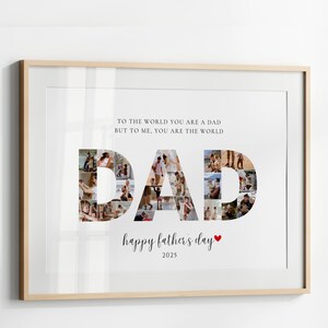 Collage de fotos editable para papá, impresión de fotos para papá, regalo especial para papá, regalo para el Día del Padre, plantilla imprimible para regalo de papá
