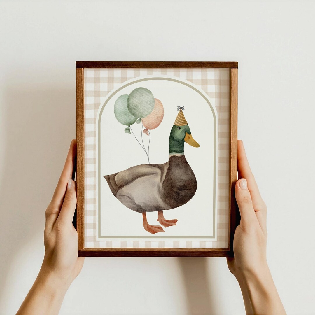 Kreatwow Duck 1st Birthday Decoration Duck 1st Hanging