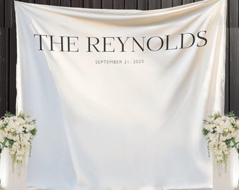 Fabric Wedding Sign Personalised Wedding Welcome Sign Fabric Sign Custom Linen Wedding Aisle Decor Boho Wedding Arch Decor