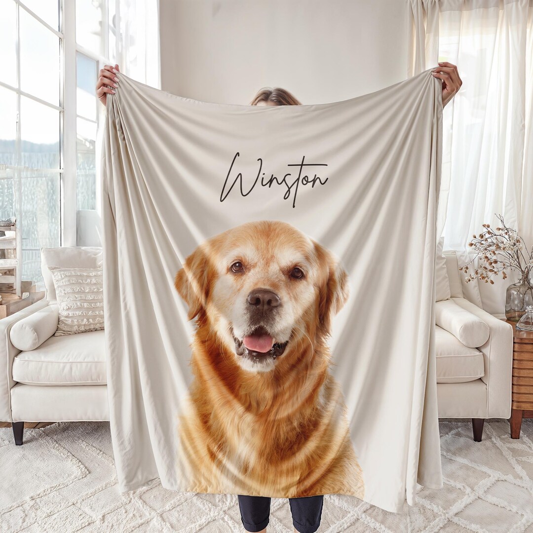 Personalized Pet Blanket Using Pet Photo Name Custom Dog Blanket Cat ...