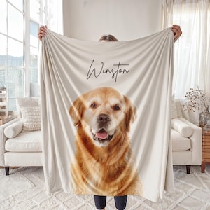 Manta personalizada para mascotas con foto y nombre de mascota, manta personalizada para perro, manta con foto de gato, manta con foto de mascota, retrato de perro, regalo para mamá y papá.