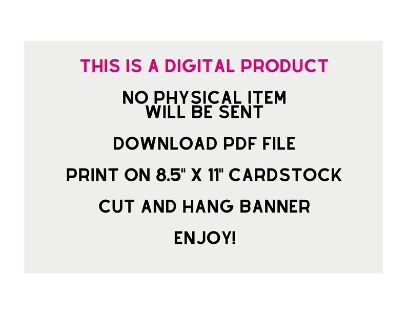 Custom Printable PDF BANNER Printable Alphabet Letter Banner Etsy