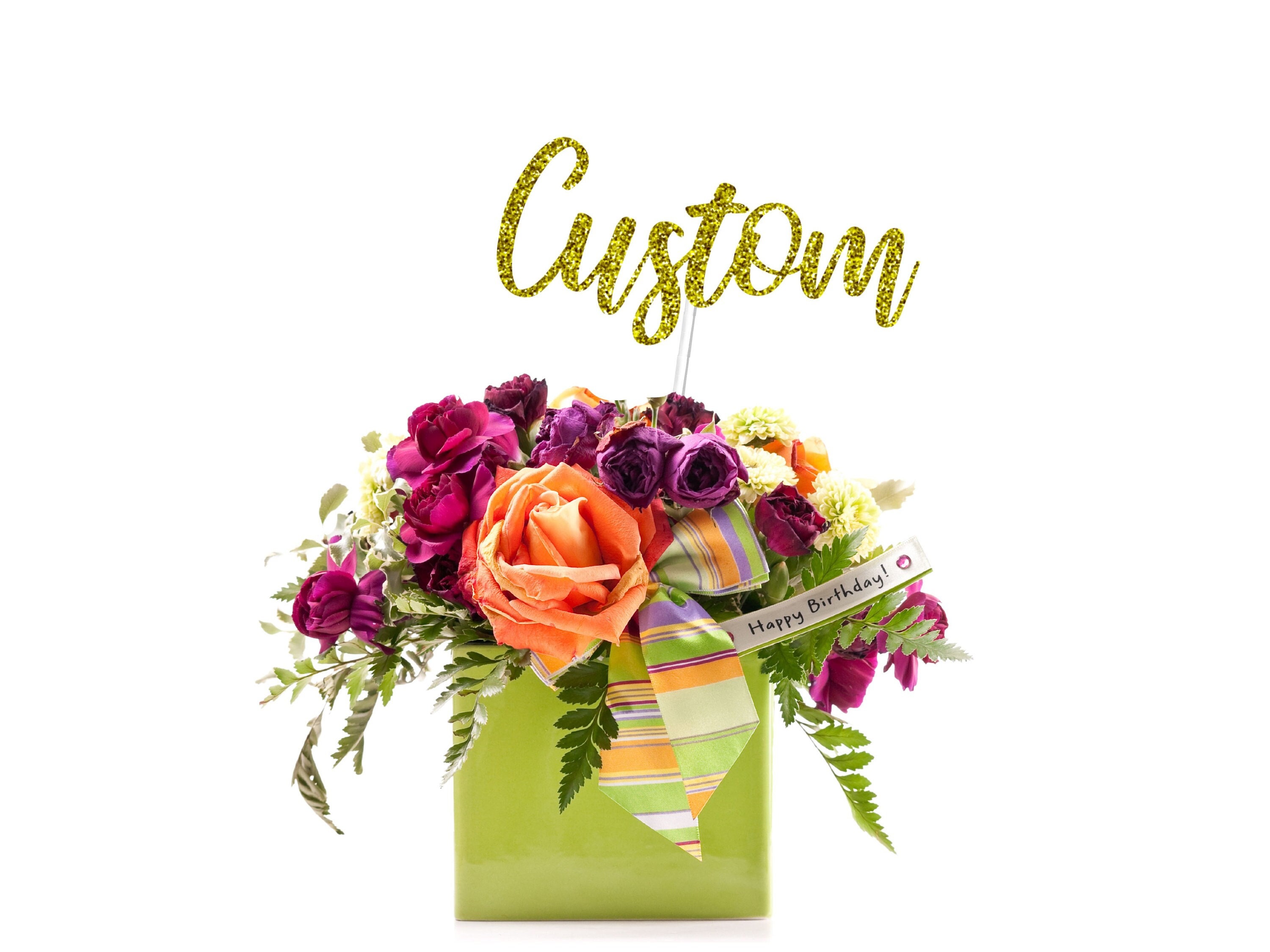 Personalized Mother’s Day Floral Bouquet Sticks