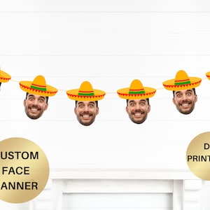 Groom Face banner Final fiesta Bach Mexico Bachelorette Party sign sombrero Decor  fiesta birthday Mexico themed birthday party Face decor