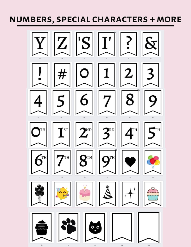 Printable PDF BANNER Printable Alphabet Letter Banner Etsy