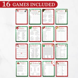Christmas Game Bundle Printable Family Games Office Holiday Party Activities Fun for Kids and Adults Christmas Trivia Fun Holiday Game Bingo
