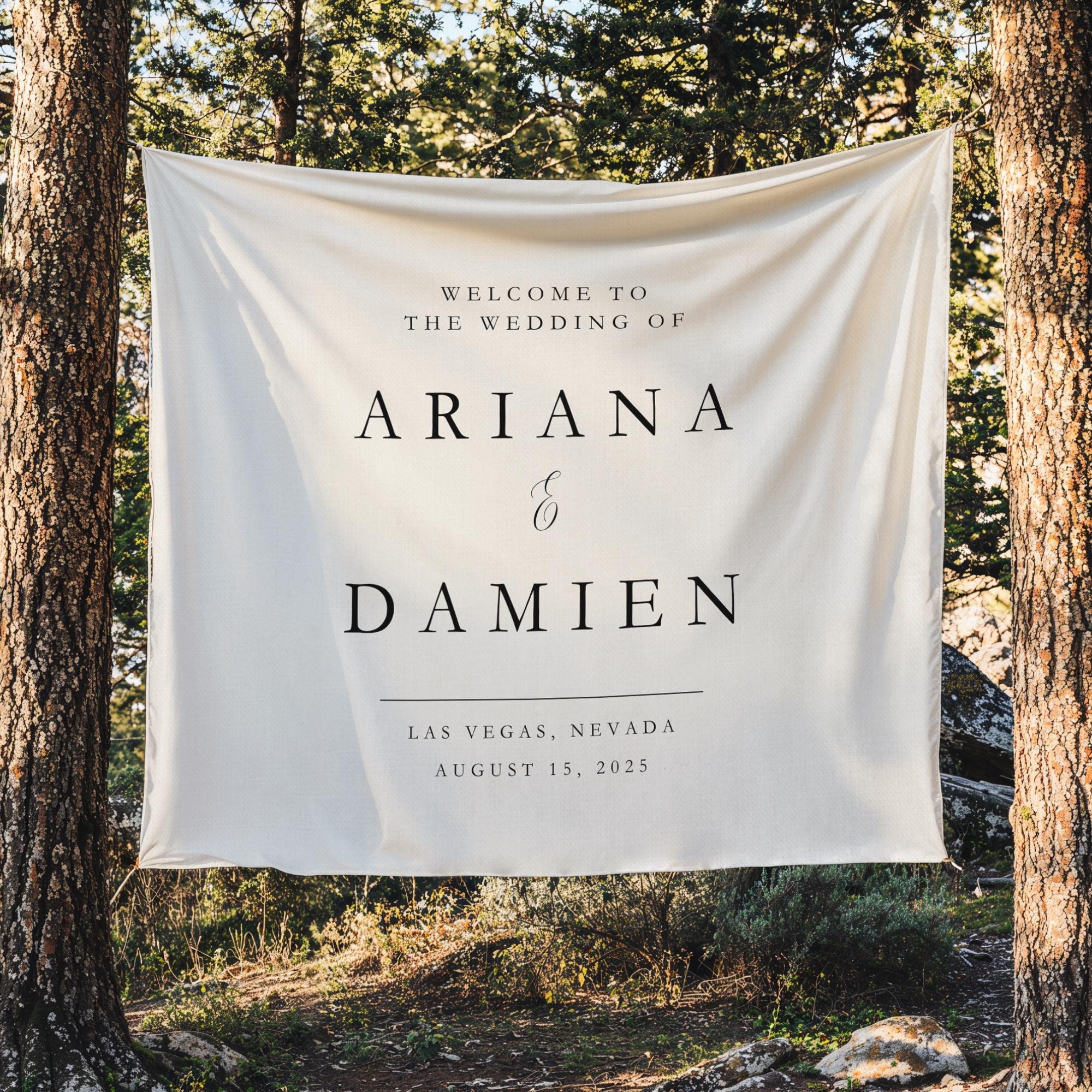 Wedding Linen Sign Fabric Wedding Sign Personalised Wedding Welcome Sign Fabric Sign Custom Wedding Aisle Decor Boho Wedding Arch Decor