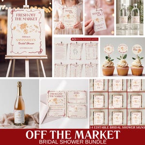 Fresh Off The Market Bridal Shower Invite Bundle Farmer&#39;s Market Bridal Shower Garden Market Wedding Shower Invite Editable Template