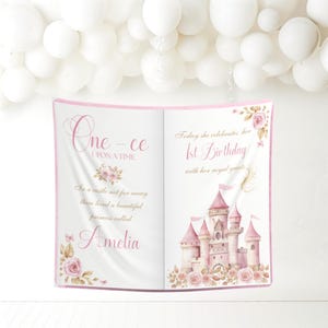 Es war einmal Geburtstag Backdrop Prinzessin erste Geburtstagsfeier königlicher erster Geburtstag Willkommensschild Prinzessin 1. Geburtstag Märchen-Geburtstag