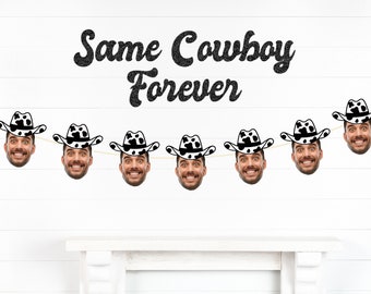 Même cow-boy pour toujours bannière EVJF, bannière visage de marié vache disco, fille de Bach Decor Last HoeDown dernier rodéo Austin Bachelorette yeehaw