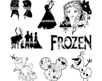 Frozen svg - Layered Images svg - Frozen Shirts Crafts - Digital - Cricut - PNG  Dxf Eps Pdf