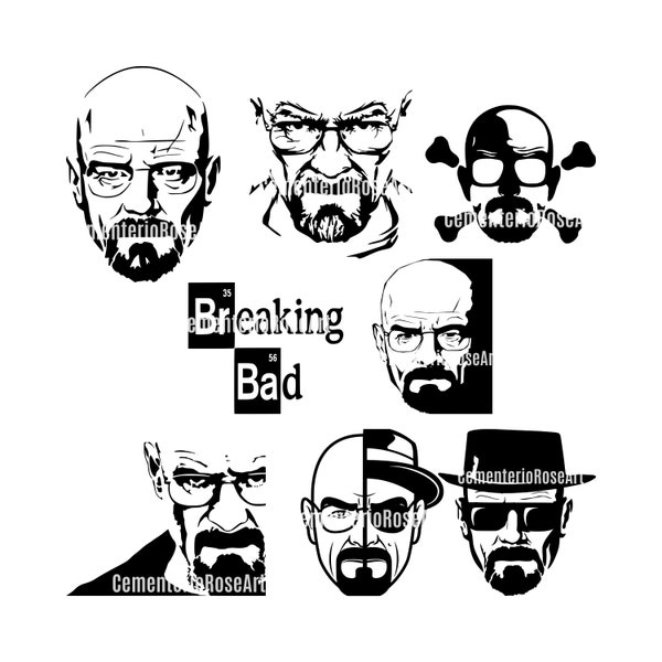 Breaking Bad svg - Walter White svg - Heisenberg - Walter White - Digital - Cricut - PNG Dxf Eps Pdf