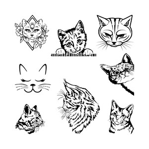 Katzen svg - Lustiges Katzen svg - Katzen Clipart - Crazy Cat Love - Cat bundle svg - Digital - Cricut - Png svg dxf eps pdf