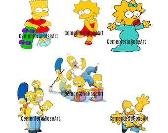The simpsons svg - The simpsons clipart - Simpsons familie -Bart simpsons clipart - Clipart - Digitaal - Cricut - Svg dxf eps pdf png